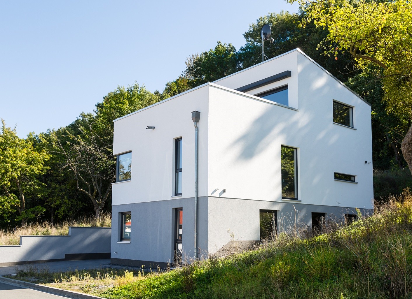 Architektenhaus am Hang, Außenansicht